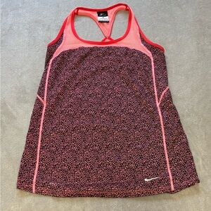 Nike Dri Fit Pink Leopard Print Athletic Tank Top